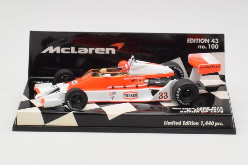 McLaren Ford M26 B. Giacomelli British GP 1978 Minichamps 1:43 McLaren Ford M26 B. Giacomelli British GP 1978 Minichamps 1:43 530784333 Diecast