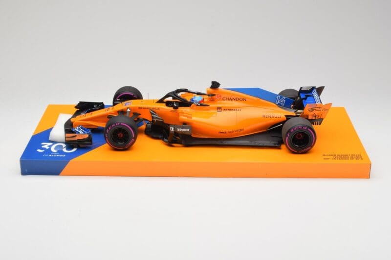 McLaren MCL33 #14 F. Alonso Canadian Grand Prix 300th Start 2018 Minichamps 1:18 533184014 Diecast