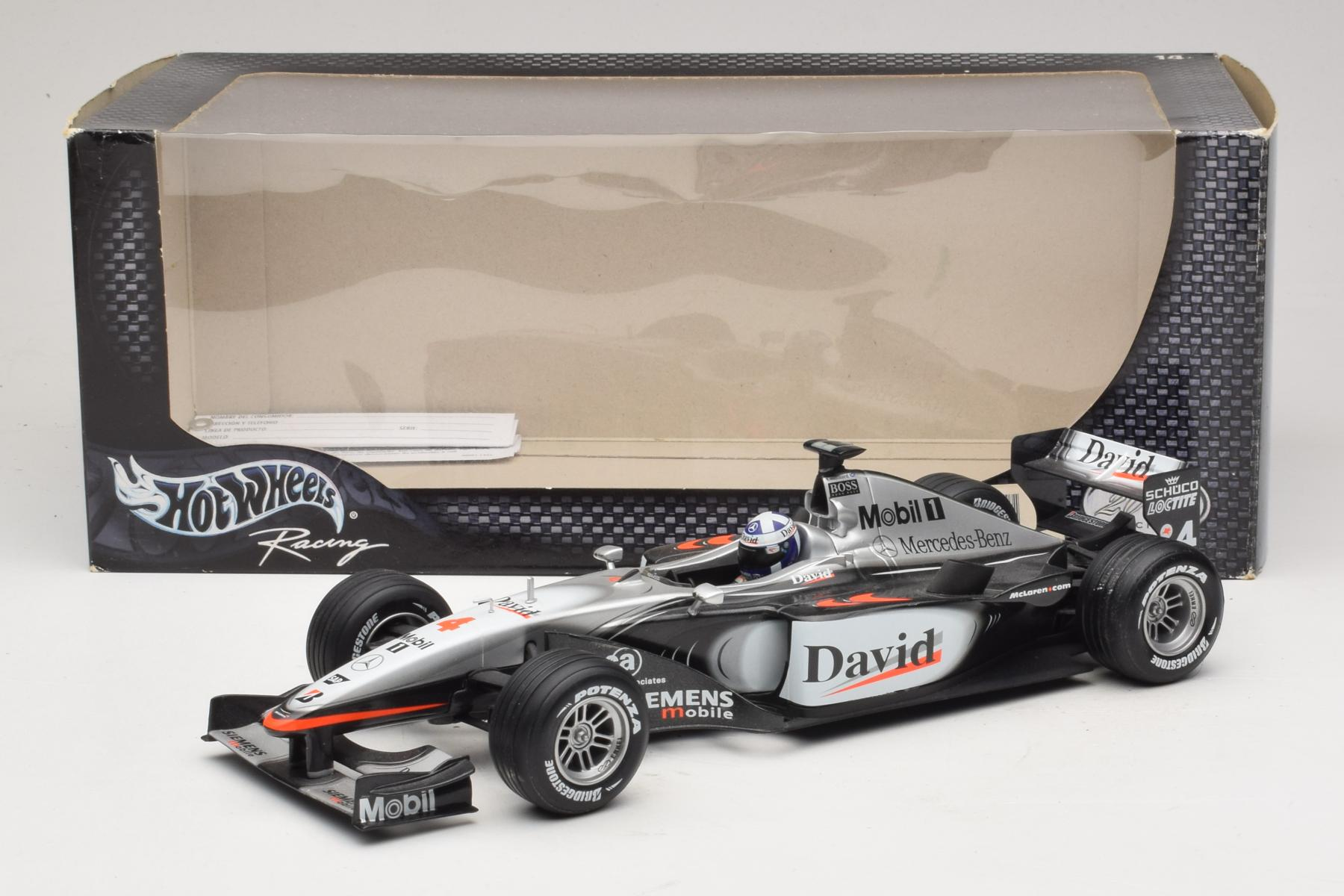 Hot Wheels 1/18 F1 マクラーレン MP4-16 ミニカー Hot Wheels McLaren MP4-16 Coulthard F1 1:18