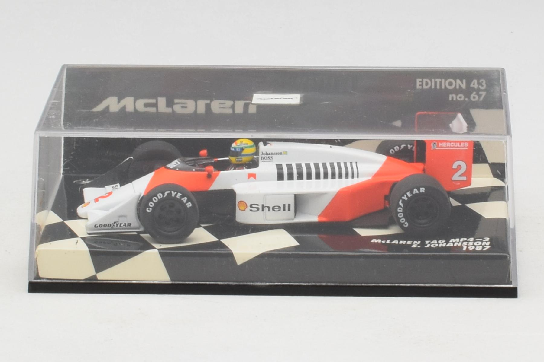 ミニチャンプス 1/43 マクラーレン TAG MP4/3 S.ヨハンソン Minichamps McLaren MP4/3 1:43 Johansson TAG Diecast
