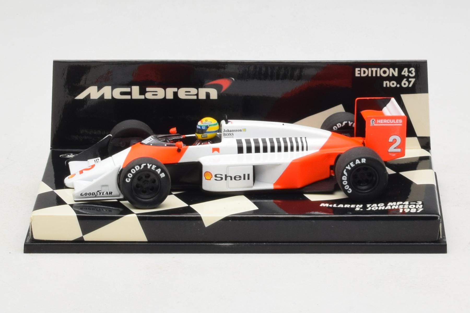 ミニチャンプス 1/43 マクラーレン TAG MP4/3 S.ヨハンソン Minichamps McLaren MP4/3 1:43 Johansson TAG Diecast