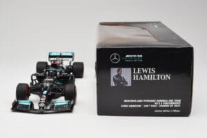 Mercedes AMG W12 Petronas #44 L. Hamilton Spanish GP 100th Pole 2021 Minichamps 1:18 110210444 Resin - image 6 of 7