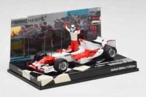 Toyota TF105 #16 J. Trulli Malaysia GP Podium 2005 Minichamps 1:43 400050116 Diecast - image 2 of 4