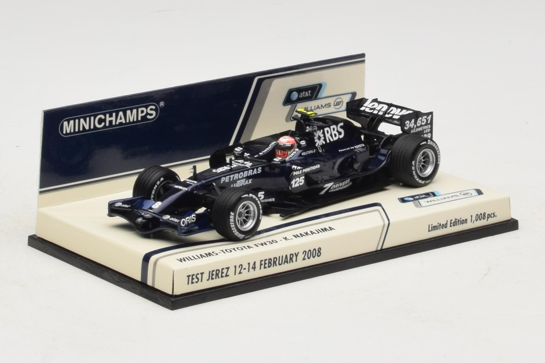 Minichamps Williams FW30 1:43 K. Nakajima Test 2008
