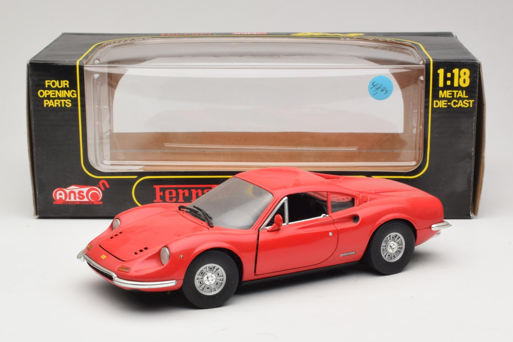 Anson Ferrari Dino 246 GT 1:18 Diecast Red