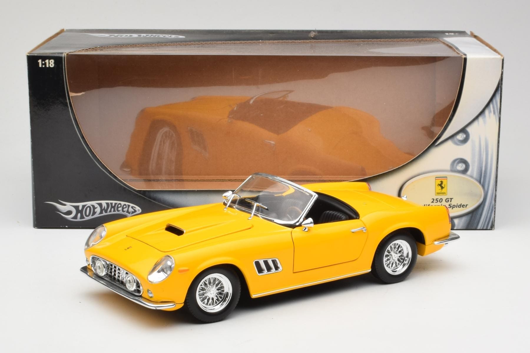 Hot Wheels Ferrari 250 GT California Yellow 1:18