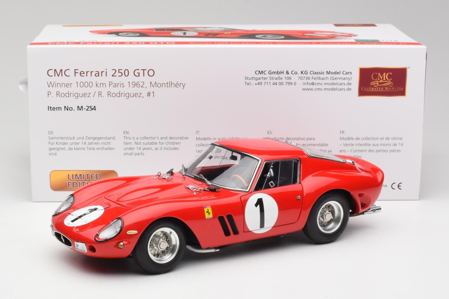 CMC Ferrari 250 GTO #1 Paris 1000km 1962 1:18