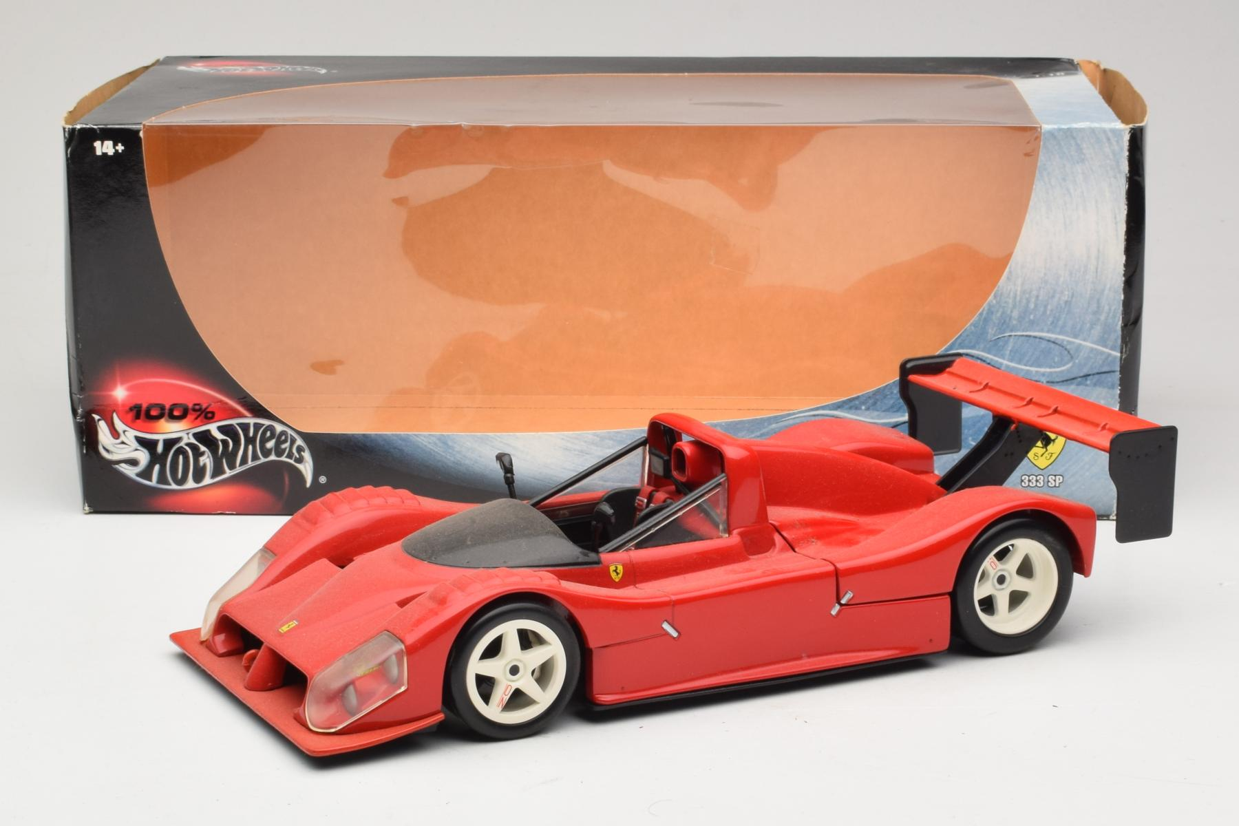 ホットウィール製1/18フェラーリ 333 SP Hot Wheels Ferrari 333 SP 1:18 Red Diecast Sportscar