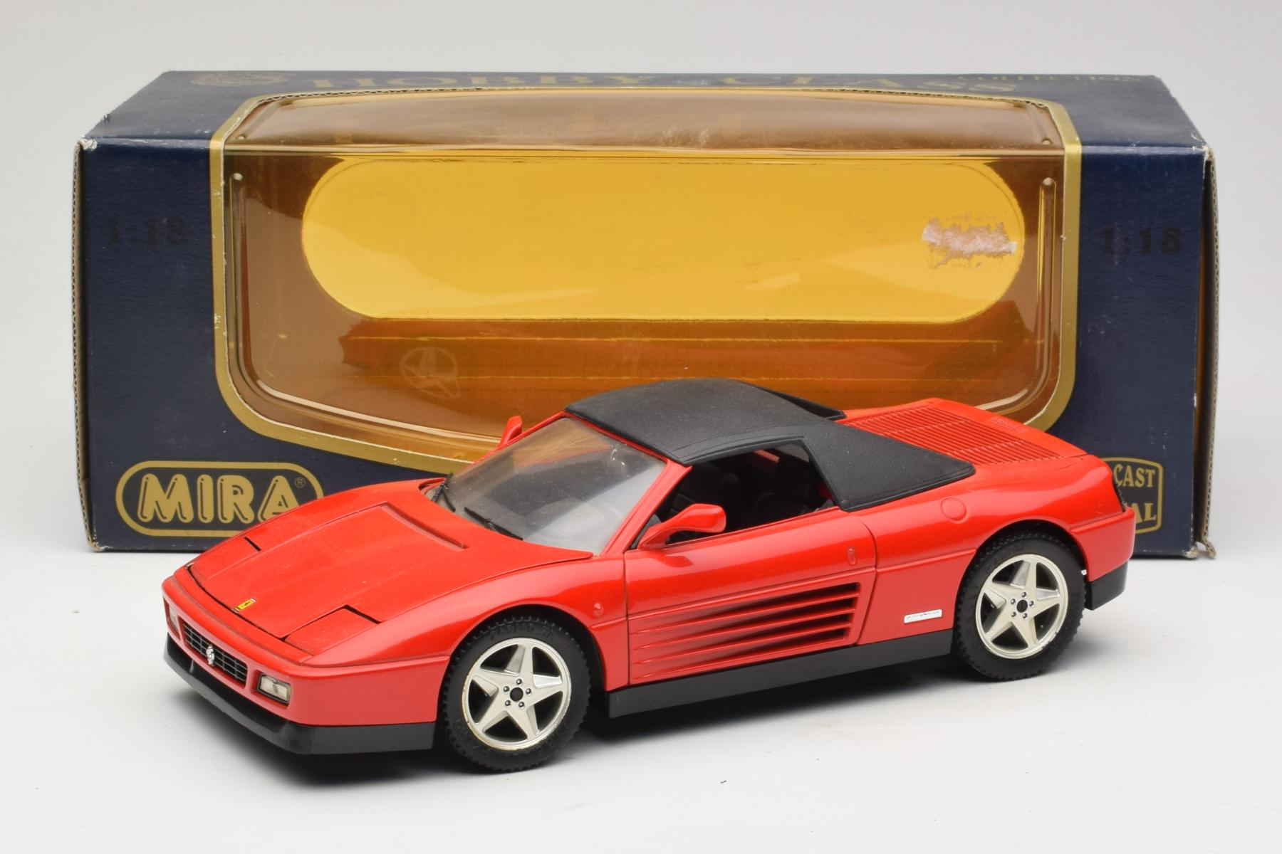 Mira Ferrari 348 Spider 1:18 Red Open-Top Diecast