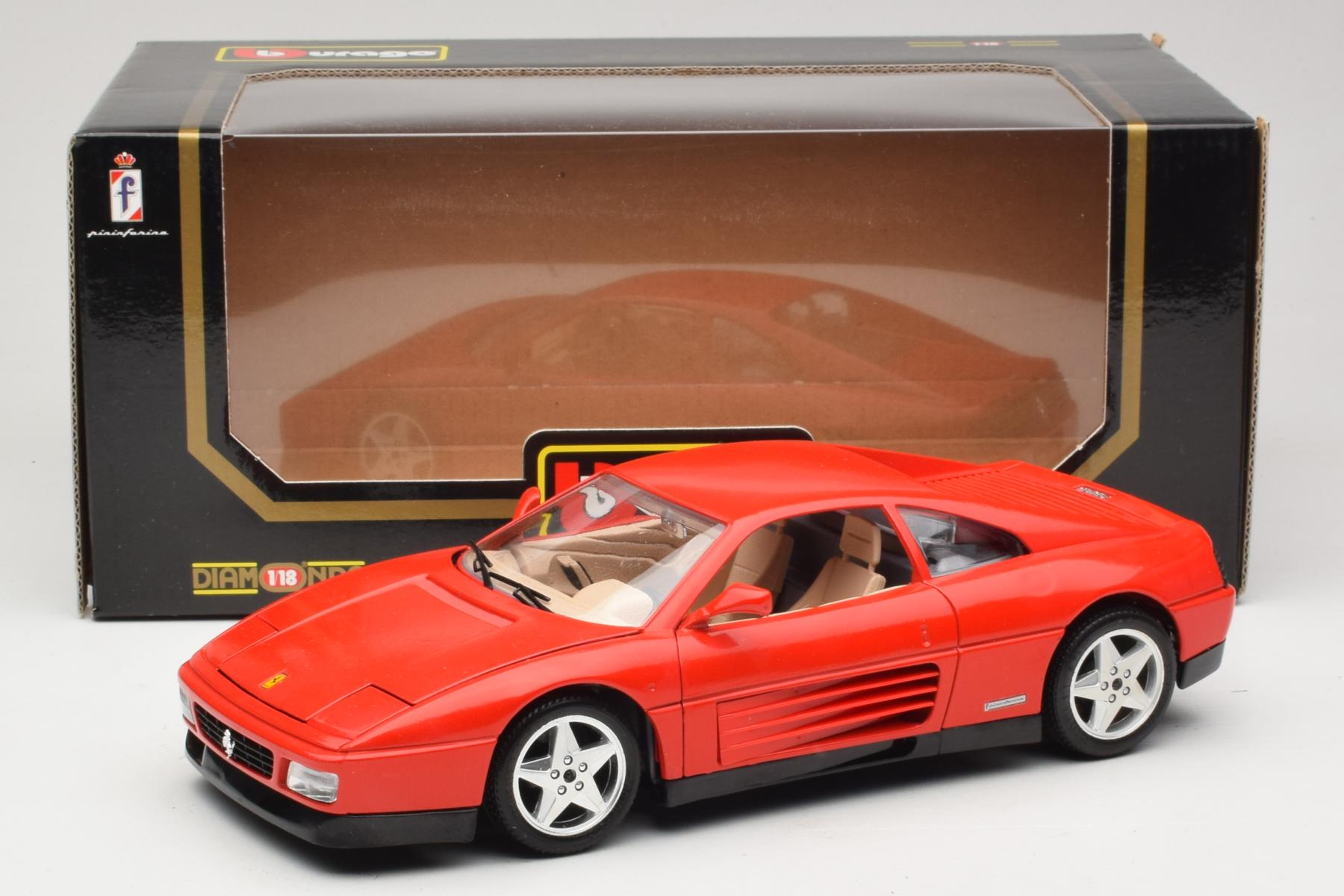 ヴィンテージミニカー 1/18 まとめ売り ブラゴ フェラーリ 348tb 他 Bburago Ferrari 348 tb 1:18 Red Diecast Replica