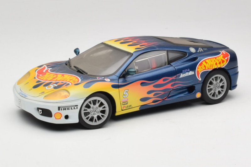 Ferrari 360 Modena Challenge #5 Hot Wheels Purple Fire Livery 1999 Bburago 1:18 Ferrari 360 Modena Challenge #5 Hot Wheels Purple Fire Livery 1999 Bburago 1:18 29619 Diecast