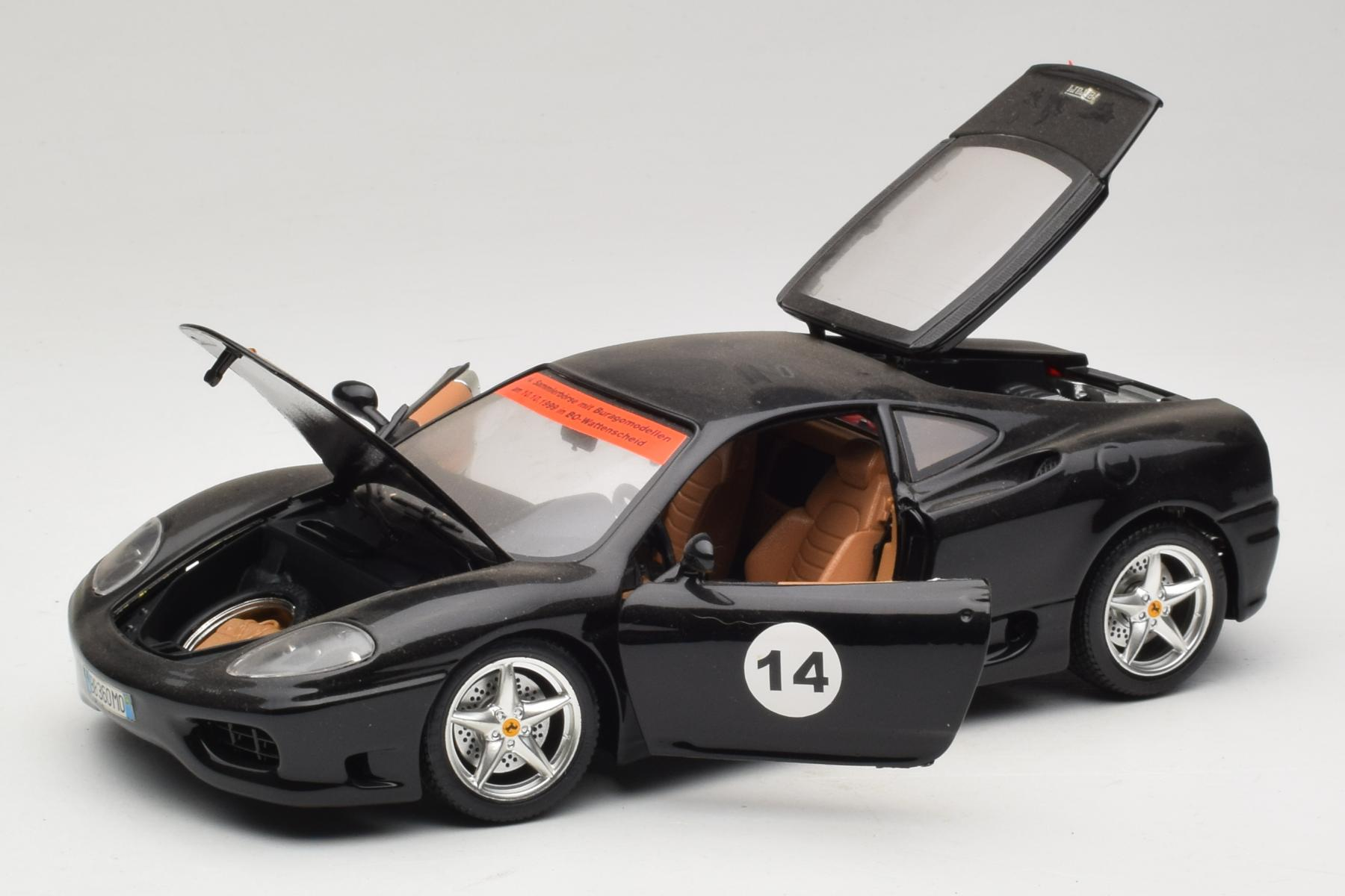 Bburago Ferrari 360 Modena 1:18 Black Diecast Model