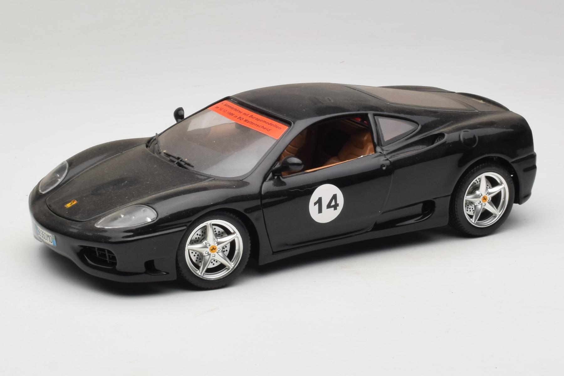 Bburago Ferrari 360 Modena 1:18 Black Diecast Model