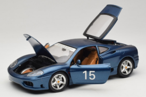 Ferrari 360 Modena #15 Limited Edition Blue Metallic Bburago 1:18 3358-F1 Diecast - image 2 of 8