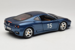 Ferrari 360 Modena #15 Limited Edition Blue Metallic Bburago 1:18 3358-F1 Diecast - image 3 of 8