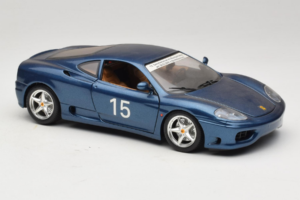Ferrari 360 Modena #15 Limited Edition Blue Metallic Bburago 1:18 3358-F1 Diecast - image 6 of 8