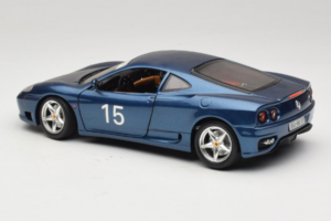 Ferrari 360 Modena #15 Limited Edition Blue Metallic Bburago 1:18 3358-F1 Diecast - image 7 of 8