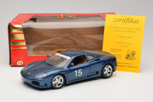 Ferrari 360 Modena #15 Limited Edition Blue Metallic Bburago 1:18 3358-F1 Diecast - image 8 of 8