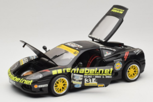 Ferrari 360 Modena Rentabel #314 Gagliardi Black Bburago 1:18 3378-B1 Diecast - image 2 of 8