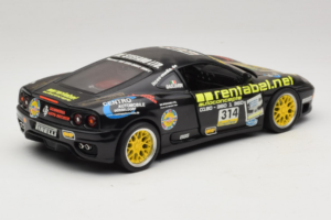 Ferrari 360 Modena Rentabel #314 Gagliardi Black Bburago 1:18 3378-B1 Diecast - image 3 of 8