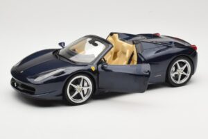 Ferrari 458 Italia Spider Dark Blue Metallic Hot Wheels 1:18 X5529 Diecast - image 2 of 8