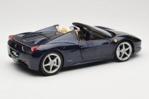 Ferrari 458 Italia Spider Dark Blue Metallic Hot Wheels 1:18 X5529 Diecast - image 3 of 8