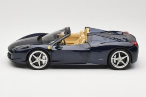 Ferrari 458 Italia Spider Dark Blue Metallic Hot Wheels 1:18 X5529 Diecast - image 4 of 8