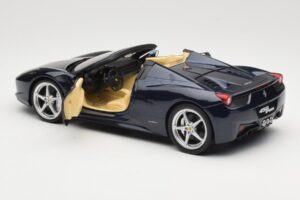Ferrari 458 Italia Spider Dark Blue Metallic Hot Wheels 1:18 X5529 Diecast - image 5 of 8