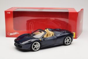 Ferrari 458 Italia Spider Dark Blue Metallic Hot Wheels 1:18 X5529 Diecast - image 8 of 8