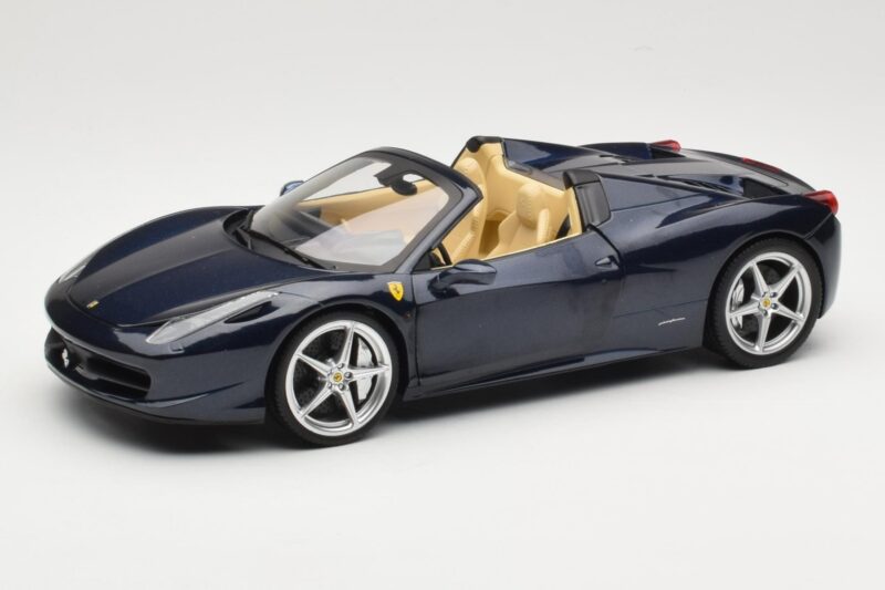 Ferrari 458 Italia Spider Dark Blue Metallic Hot Wheels 1:18 Ferrari 458 Italia Spider Dark Blue Metallic Hot Wheels 1:18 X5529 Diecast