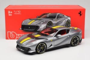 Ferrari 812 Competizione Grigio Coburn Bburago 1:18 18-01647 Diecast - image 8 of 8