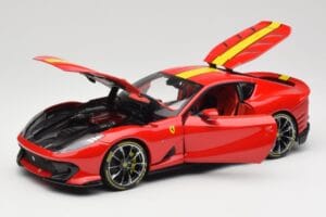 Ferrari 812 Competizione Rosso Corsa With Yellow Stripes Bburago 1:18 18-16915 Diecast - image 2 of 8