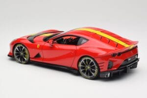 Ferrari 812 Competizione Rosso Corsa With Yellow Stripes Bburago 1:18 18-16915 Diecast - image 7 of 8