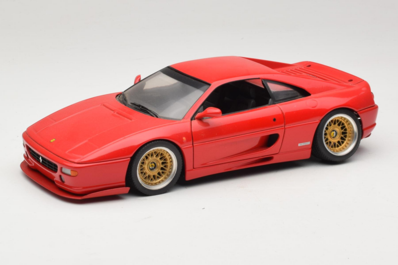 Ferrari F355 Berlinetta Red With Custom Gold Wheels UT Models 1:18 Ferrari F355 Berlinetta Red With Custom Gold Wheels UT Models 1:18 180074020-P5 Diecast
