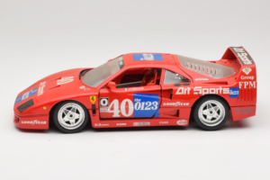Ferrari F40 #40 J-P. Jabouille / O. Grouillard Art Sports 1987 Bburago 1:18 3332-A1 Diecast - image 4 of 8