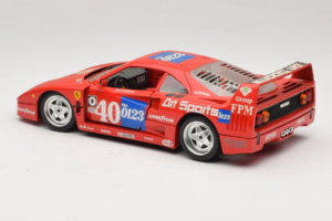 Ferrari F40 #40 J-P. Jabouille / O. Grouillard Art Sports 1987 Bburago 1:18 3332-A1 Diecast - image 7 of 8