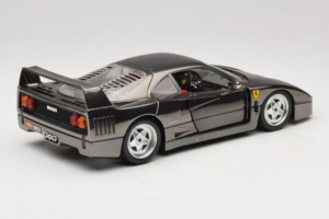 Ferrari F40 Chrome Black Bburago 1:18 3401-B1 Diecast - image 3 of 8