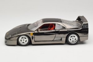 Ferrari F40 Chrome Black Bburago 1:18 3401-B1 Diecast - image 4 of 8