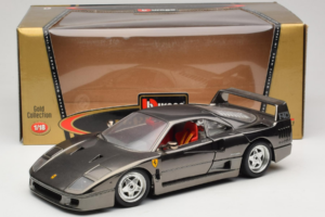 Ferrari F40 Chrome Black Bburago 1:18 3401-B1 Diecast - image 8 of 8