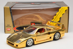 Ferrari F40 Chrome Gold Limited Edition 250 pcs Bburago 1:18 3332-G1 Diecast - image 8 of 8