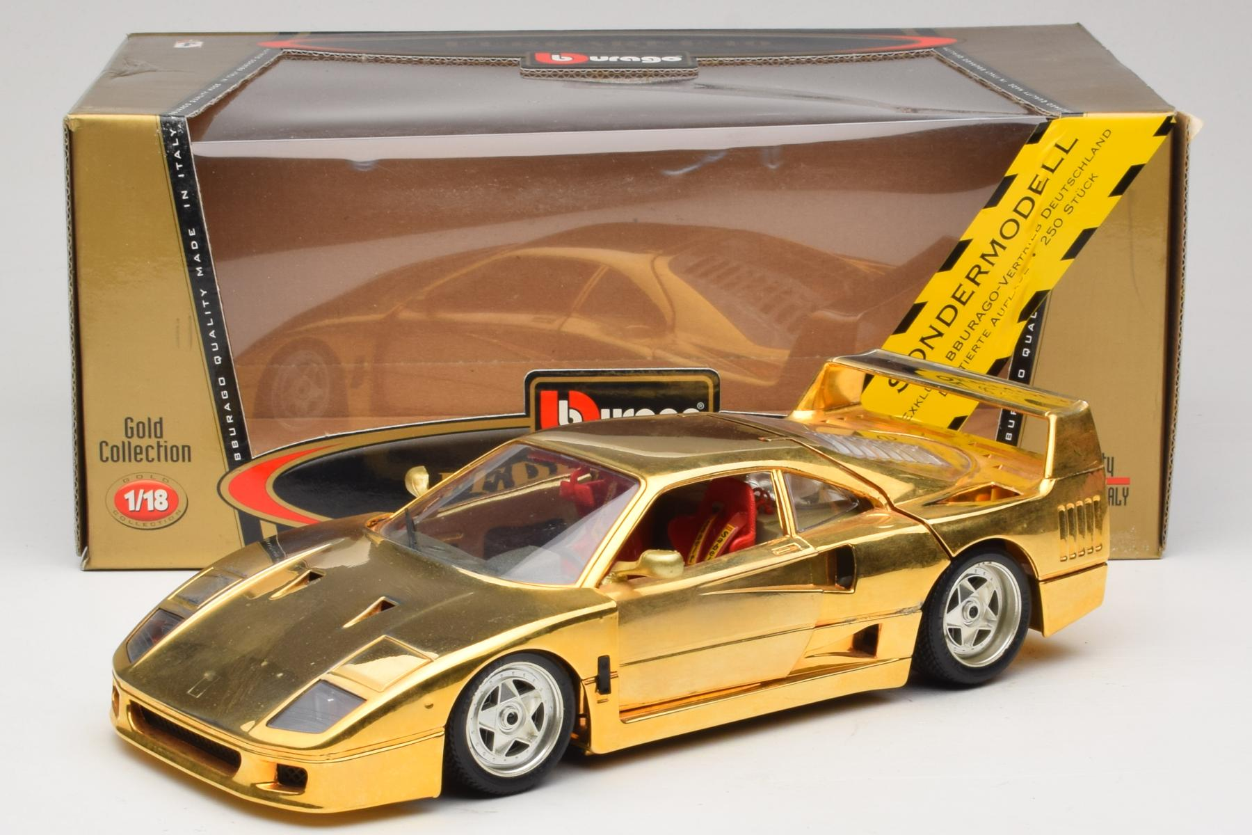 Bburago Ferrari F40 Chrome Gold 1:18 Limited Edition