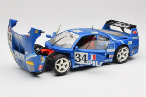 Ferrari F40 Evoluzione #34 Blue Custom 1987 Bburago 1:18 3032-C1 Diecast - image 2 of 8
