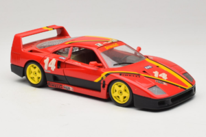 Ferrari F40 Evoluzione #14 L. Dalla Noce H&R Red with Yellow Wheels 1992 Bburago 1:18 3042-H1 Diecast - image 6 of 8