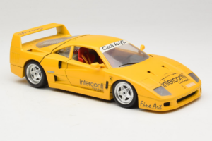 Ferrari F40 Interconti Car HiFi Yellow Bburago 1:18 3032-I1 Diecast - image 6 of 8