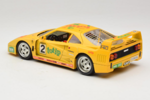 Ferrari F40 Totip Jolly Club #2 Yellow Bburago 1:18 3332-Y1 Diecast - image 7 of 8