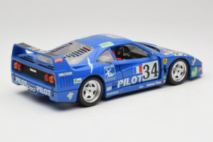 Ferrari F40 #34 M. Ferte / Thavenin / Palau Pilot Blue 1987 Bburago 1:18 3032-B1 Diecast - image 3 of 8