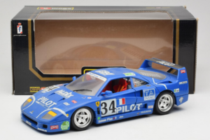 Ferrari F40 #34 M. Ferte / Thavenin / Palau Pilot Blue 1987 Bburago 1:18 3032-B1 Diecast - image 8 of 8