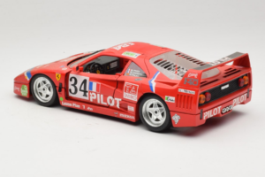 Ferrari F40 LM Pilot #34 Ferte / Thavenin / Palau 24 Hours of Le Mans 1995 Red Bburago 1:18 3032-P3 Diecast - image 7 of 8