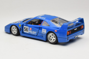 Ferrari F40 Pilot #56 Blue Bburago 1:18 3332-BL1 Diecast - image 7 of 8