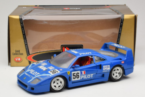 Ferrari F40 Pilot #56 Blue Bburago 1:18 3332-BL1 Diecast - image 8 of 8